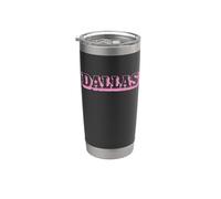 Dallas Texas Pink Cowgirl Vibe Vintage Inspired Girly Pretty Vaso térmico de acero inoxidable de doble pared
