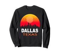 Dallas Texas Vintage Sunset Retro City State USA Sudadera