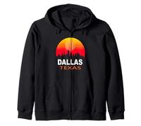 Dallas Texas Vintage Sunset Retro City State USA Sudadera con Capucha