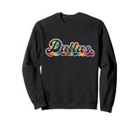 Dallas Tie Dye Vintage Inspired 60s 70s Throwback Retro Vibe Sudadera