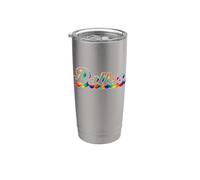 Dallas Tie Dye Vintage Inspired 60s 70s Throwback Retro Vibe Vaso térmico de acero inoxidable de doble pared
