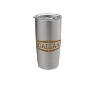 Dallas Vintage 60s Inspired Subtle Texas Vaso térmico de acero inoxidable de doble pared