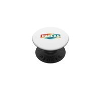 Dallas Vintage Inspired Retro Stripe Streetwear Texas PopSockets PopGrip Adhesivo