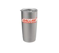 Dallas y2k Texas Vintage Inspired 90s Gen Z Frutiger Vibes Vaso térmico de acero inoxidable de doble pared