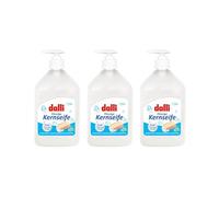 Dalli Jabón líquido de núcleo, 3 x 500 ml, sin perfume, cuidado universal para la piel, 3 unidades