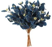 dallisten Tallos de eucalipto Artificiales de Seda de 20 Pulgadas, 12 Tallos de eucalipto Falsos con Hojas y Bayas, Plantas Verdes, Decoraciones Florales para Bodas, Fiestas, arreglos Florales para