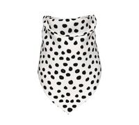 Dálmata Blanco y Negro con Lunares y Estampado Animal,Bufanda con Babero y Capucha Triangular Bufanda Ajustable para Mascotas Capucha Lavable Adecuada para Perros y Gatos pequeños, medianos y Grandes
