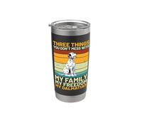 Dálmata Vintage Retro - Tres cosas con las que no te metes Vaso térmico de acero inoxidable de doble pared