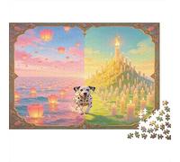 Dálmata Vista Maravillosa del Mar Puzzle de 1000 Piezas Papel para Adultos Castillo Fantasía Relajación Concentración Puzzle para Toda la Familia Decoración Hogar 70x50cm/1000pcs