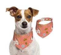 Dálmatas Jugando,Pañuelos de algodón para Perros, Bufandas Ajustables para Mascotas,M