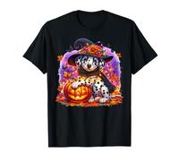 Dalmatian Dog Halloween Graphic with Spooky Pumpkin Face Camiseta