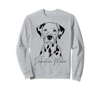 Dalmatian Mama/Dalmatian Mom Cute Line Art Dog Artístico Sudadera