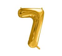 DaLoKu Globo con número 86 cm, XXL, para cumpleaños, Nochevieja, decoración para fiestas, color: dorado, talla 7