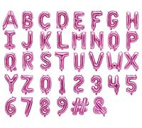 DaLoKu Globo de letras de 35 cm, para cumpleaños, bodas, fiestas de bebé, decoración de Nochevieja, color: rosa, tamaño: letra M