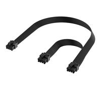 DALQUIS Cable divisor PCIE de 18 AWG para C-orsair, ATX macho de 8 pines a PCIe dual de 8 pines (6+2) macho para C-orsair T-hermaltake A-RESGAME fuente de alimentación (60 cm + 20 cm)