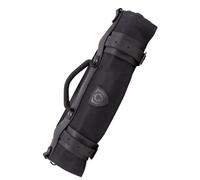 Dalstrong Rollo de Cuchillo Nomad - Lona Resistente de 12 oz y Bolsa de Cuero de Grano Superior - 13 Ranuras - Bolsillos con Cierre - Funda de Viaje - Nightmaster (Negro)