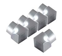 Dalsys 5x esquina interior para perfil de azulejo 12,5mm, perfil cuarto de círculo en acero inoxidable cepillado