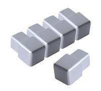 Dalsys 5x terminal para perfil de azulejo 12,5mm, perfil cuadrado de aluminio anodizado plata mate