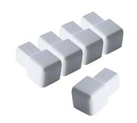 Dalsys 5x terminales para perfil de azulejo 10mm, perfil cuadrado aluminio anodizado, blanco