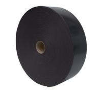 Dalsys Cinta de Separación, Cinta de Cubierta 30m Subestructura de Tarima de Madera, Autoadhesiva Negra 95mm Hecha de Caucho Celular, Aislamiento Acústico de Pared, Subestructura de Tarima de Madera