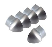 Dalsys Esquina exterior para carril de azulejos perfil de cuarto de círculo acero inoxidable cepillado 12,5mm, 5 piezas, perfil de azulejos