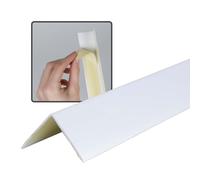 Dalsys Perfil angular de PVC autoadhesivo, 100 cm blanco, perfil de protección de esquinas/listón de esquina para una protección alta de los bordes