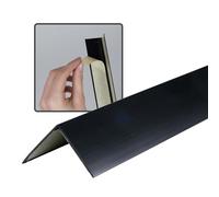 Dalsys Perfil angular de PVC autoadhesivo, 200 cm antracita, perfil de protección de esquinas/listón de esquina para una protección alta de los bordes