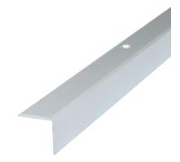 Dalsys perfil de aluminio para cantonera de escalera 100cm x 20mm x 20mm perfil de suelo para ángulo de escalera para atornillar plata