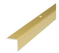 Dalsys perfil de aluminio para cantonera de escalera 200cm x 42mm x 20mm perfil de suelo para ángulo de escalera para atornillar oro