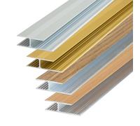 Dalsys Perfil de Transición Perfil de Conexión Vinilo, Laminado y Parquet 100cm, PlataTira de Transición de Aluminio Anodizado