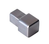 Dalsys Pieza final para carril de azulejos perfil cuadrado acero inoxidable cepillado 10mm, perfil de azulejos