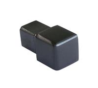 Dalsys Pieza final para carril de azulejos perfil cuadrado acero inoxidable negro cepillado 10mm, perfil de azulejos