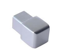 Dalsys terminal para perfil de azulejo 10mm, perfil cuadrado de aluminio (anodizado) cromo brillante, perfil para azulejo