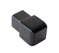 Dalsys terminal para perfil de azulejo 12,5mm, perfil cuadrado de aluminio anodizado negro