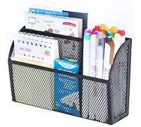 DALTACK Soporte magnético para lápices, estante magnético para pizarra blanca, soporte magnético de malla de 3 rejillas para refrigerador, organizador magnético, organizador de accesorios para el
