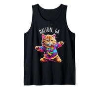Dalton GA USA - Divertido diseño de gato bailarín colorido Camiseta sin Mangas
