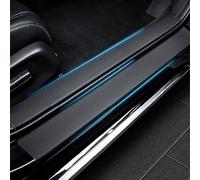 DALUJIE 4 Piezas Protector De Umbral De Puerta para BMW X1 2016-2021, Coche de Fibra de Cuero ParachoquesProtector de Umbral de Puerta Tira Umbral Coche