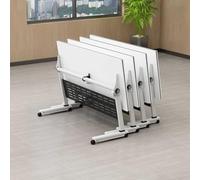 Dalumian Mesa de conferencias, estación de Trabajo, seminarios móviles, reuniones dinámicas, mesas de capacitación, Escritorio Grande para reuniones de Podcast, Escritorio de computadora(2 pcs)