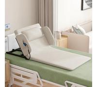 Dalumian Respaldo de Cama eléctrico, Silla con Respaldo para Sentarse y Soporte Lumbar para Cuello, con reposabrazos, Ajustable de 0 a 80°, para Soporte Lumbar del Paciente(White,90CM-B)