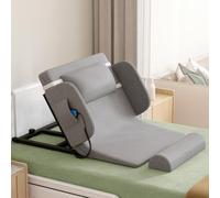 Dalumian Respaldo de Cama eléctrico, Silla con Respaldo para Sentarse y Soporte Lumbar para Cuello, con reposabrazos, Ajustable de 0 a 80°, para Soporte Lumbar del Paciente(Gray,90cm-A)