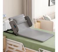 Dalumian Respaldo de Cama eléctrico, Silla con Respaldo para Sentarse y Soporte Lumbar para Cuello, con reposabrazos, Ajustable de 0 a 80°, para Soporte Lumbar del Paciente(Gray,90CM-B)