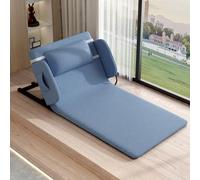 Dalumian Respaldo de Cama eléctrico, Silla con Respaldo para Sentarse y Soporte Lumbar para Cuello, con reposabrazos, Ajustable de 0 a 80°, para Soporte Lumbar del Paciente(Blue,90CM-B)