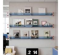 Dalumian Revistero acrílico, Paquete de 3 Soportes para revistas y folletos, Organizador de Almacenamiento Flotante, estanterías Colgantes para Documentos, folletos, Archivos y cómics(B,126CM)