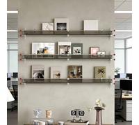 Dalumian Revistero acrílico, Paquete de 3 Soportes para revistas y folletos, Organizador de Almacenamiento Flotante, estanterías Colgantes para Documentos, folletos, Archivos y cómics(C,46CM)