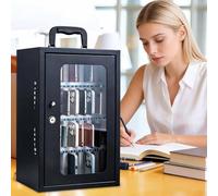 Dalumian Taquilla metálica para teléfonos móviles con 36 Compartimentos, Soporte de Pared para teléfonos con asa, Armario de Almacenamiento para teléfonos móviles(Key Lock)