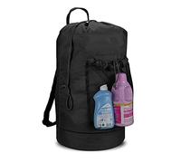 Dalykate Mochila de lavandería con correas de hombro y bolsillo de malla, bolsa de nailon duradera con cierre de cordón para universidad, viajes, lavandería, apartamento