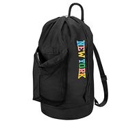 Dalykate Mochila de lavandería, mochila de lavandería con correas de hombro y bolsillo de malla, mochila de nailon con cierre de cordón