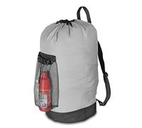 Dalykate Mochila de lavandería, mochila de lavandería con correas para los hombros y bolsillo de malla, bolsa de nailon duradera con cierre de cordón para la universidad, viajes, lavandería,