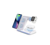 DAM Base de carga inalámbrica plegable 3 en 1. Base Qi 15W doble posición,cargador Apple Watch, base Qi. default Variante única