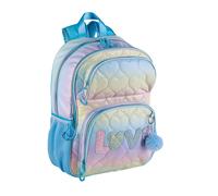 DAM Blin-Blin Love mochila primaria doble compartimento, de gran capacidad y adaptable a carro. 31x13x45 Cm. Color: Multicolor